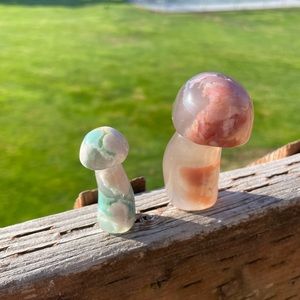 Flower Agate Crystal Mushroom